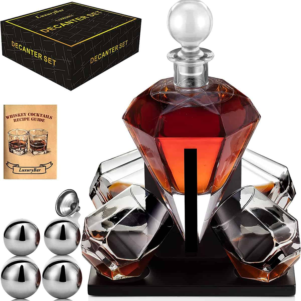 Diamond Whiskey Decanter Setwhiskey decanters