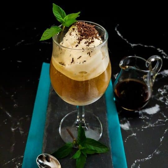 bourbon and coffee Affogato