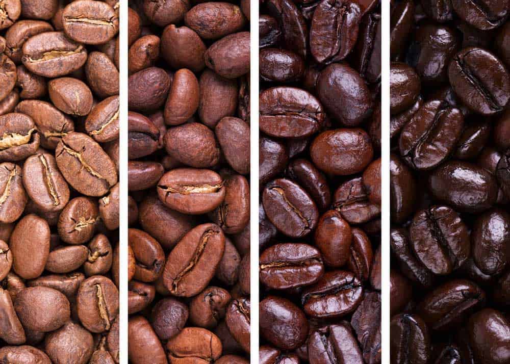 4 different types of roasting coffee