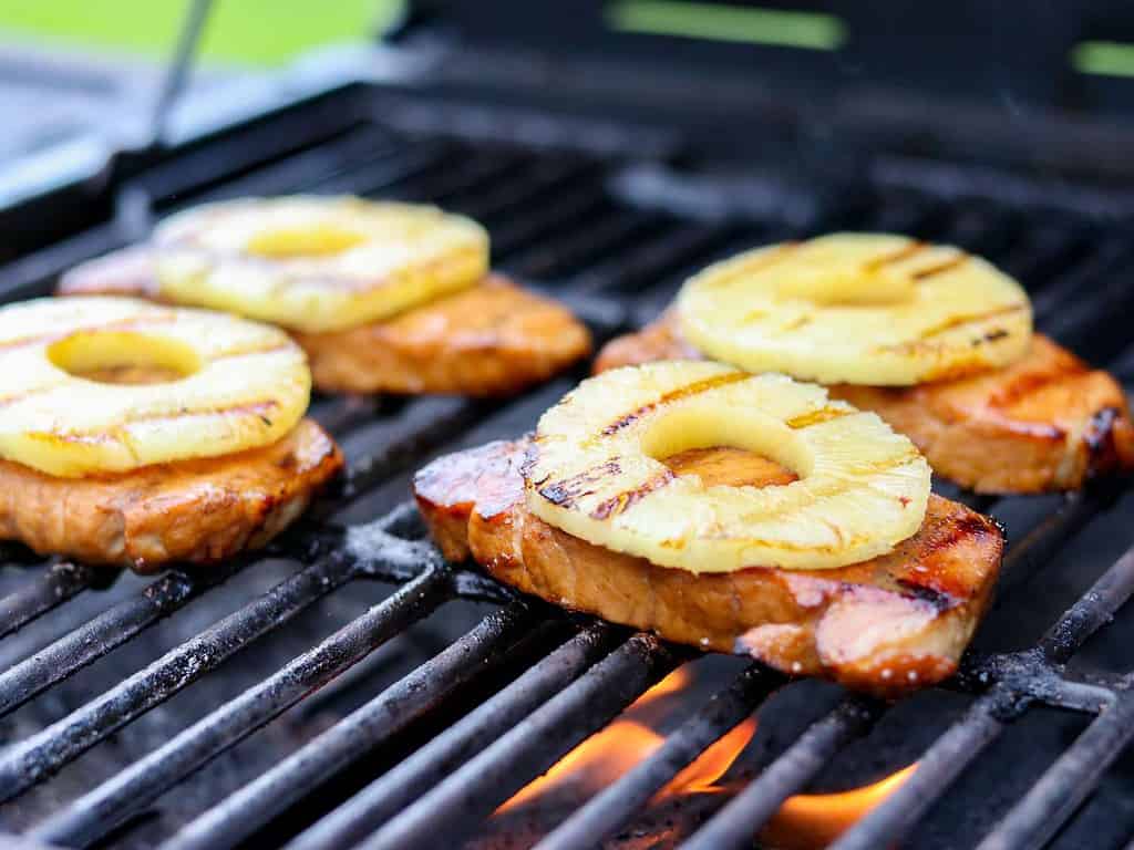 grilled meat with pinepple - alternative ways to use pineapple moonshine