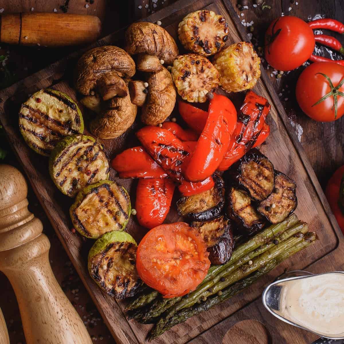 GRILLED VEGETABLE PLATTER: recipes for an indoor smokeless electric grill
