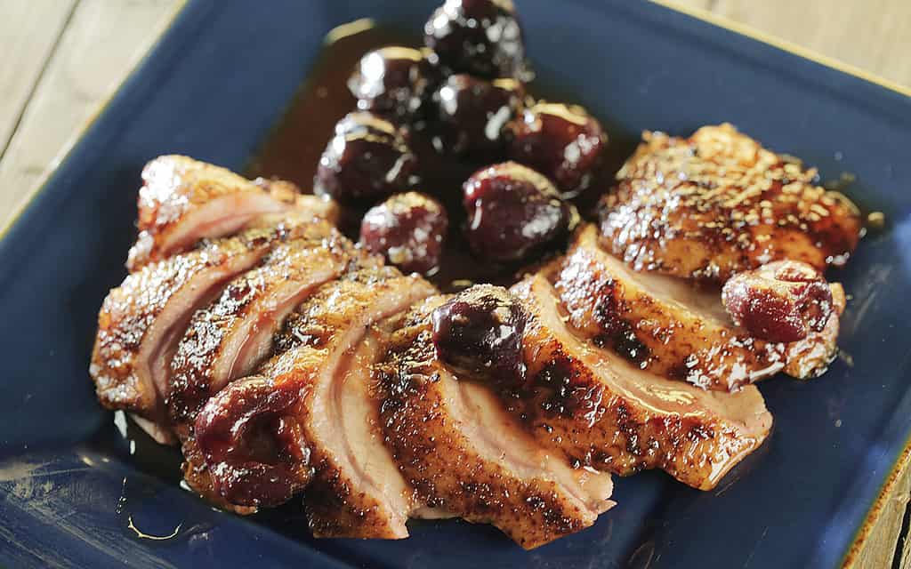 Cherry-Smoked Duck