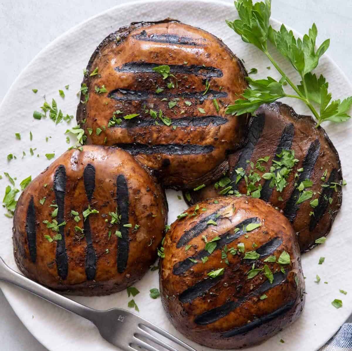 Vegan Grilled Portobello Mushrooms - what to serve with bbq chicken