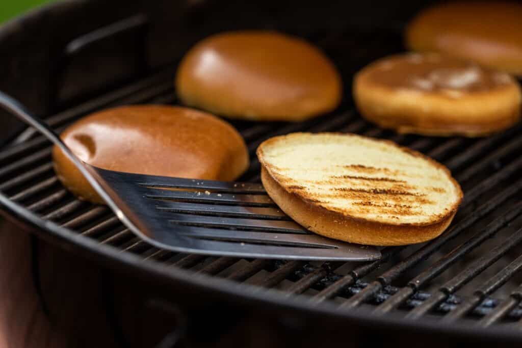 buns and toast them in the same cast iron skillet you used for Wagyu Burgers 