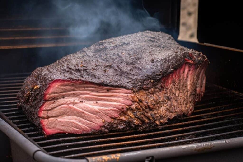 Place your seasoned brisket directly on the smoke