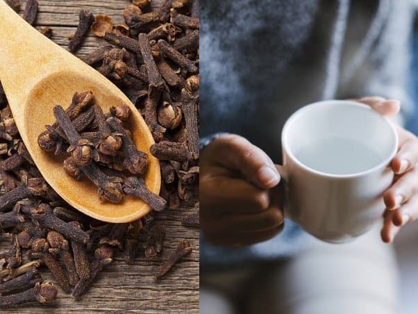 making clove water: 10-15 cloves and awater.