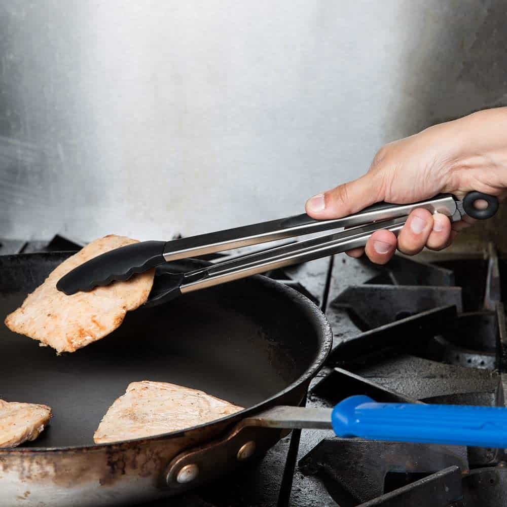 Blackened Chicken With a confident flourish, flip the chicken using tongs