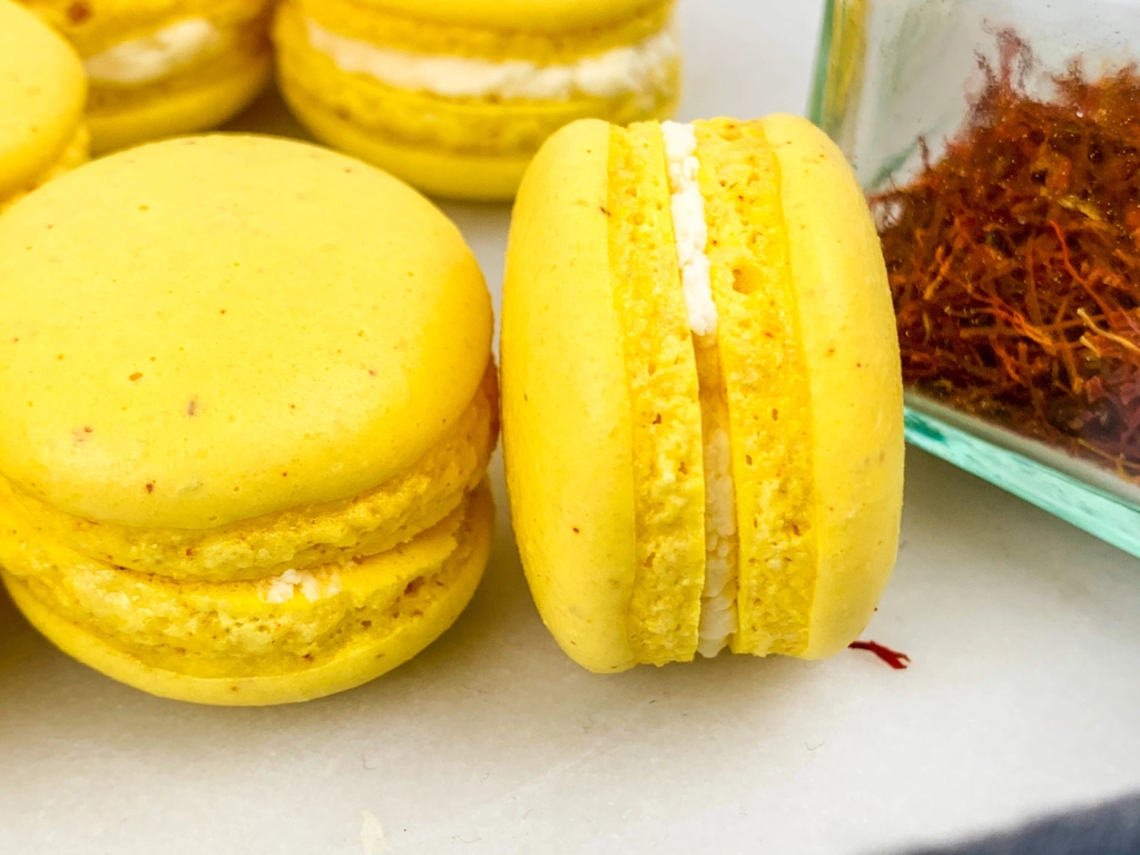 Saffron Macarons: