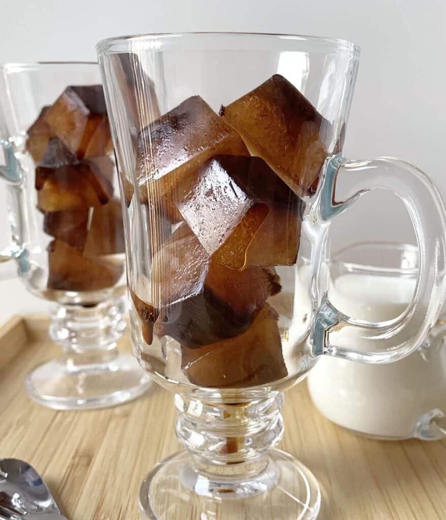 large ice cubes of cold brew