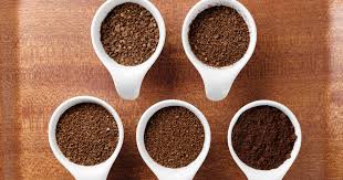 Different coffee beans grind
