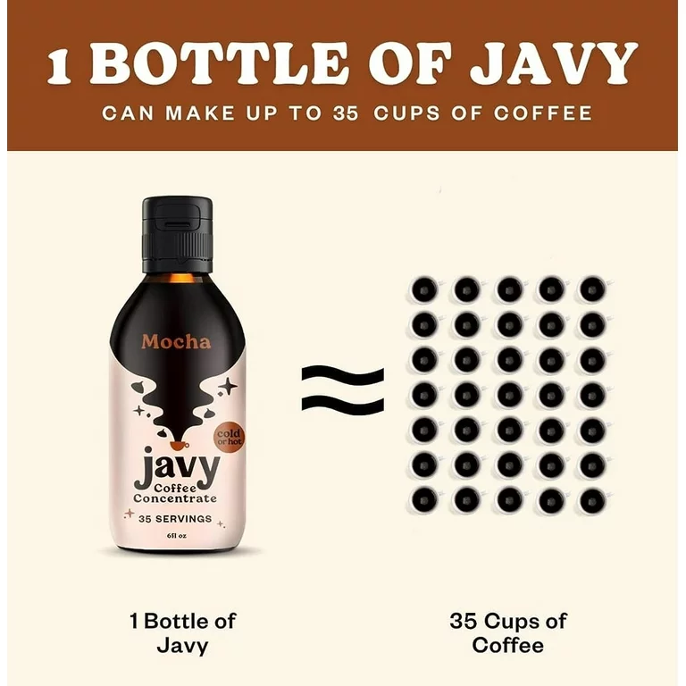 How Much Does Javy Mocha Concentrate Liquid in 
a Bottle Makes?