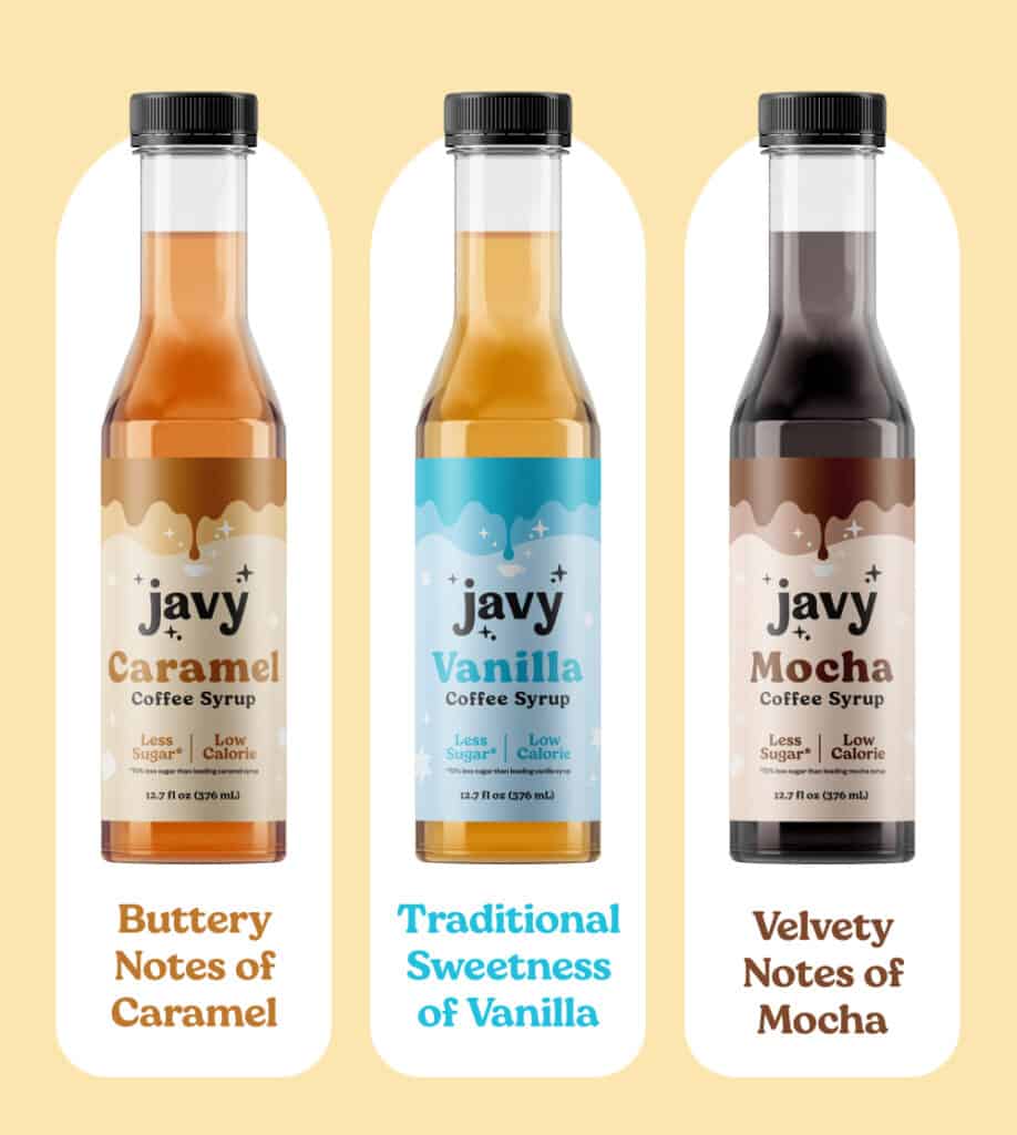 Varieties of Javy Coffee Syrups