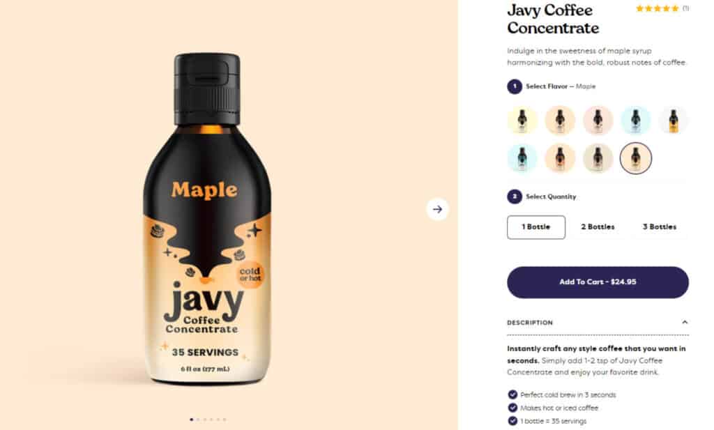 How Much is Javy Coffee Maple Concentrate?