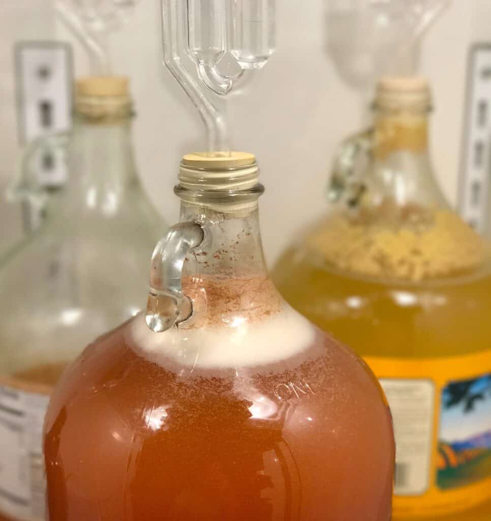 Fermenting the Cider in making Hard Cider Bourbon