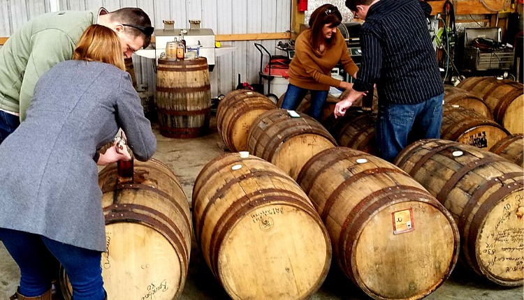 Selecting the Barrels for Amador Double Barrel Bourbon Whiskey