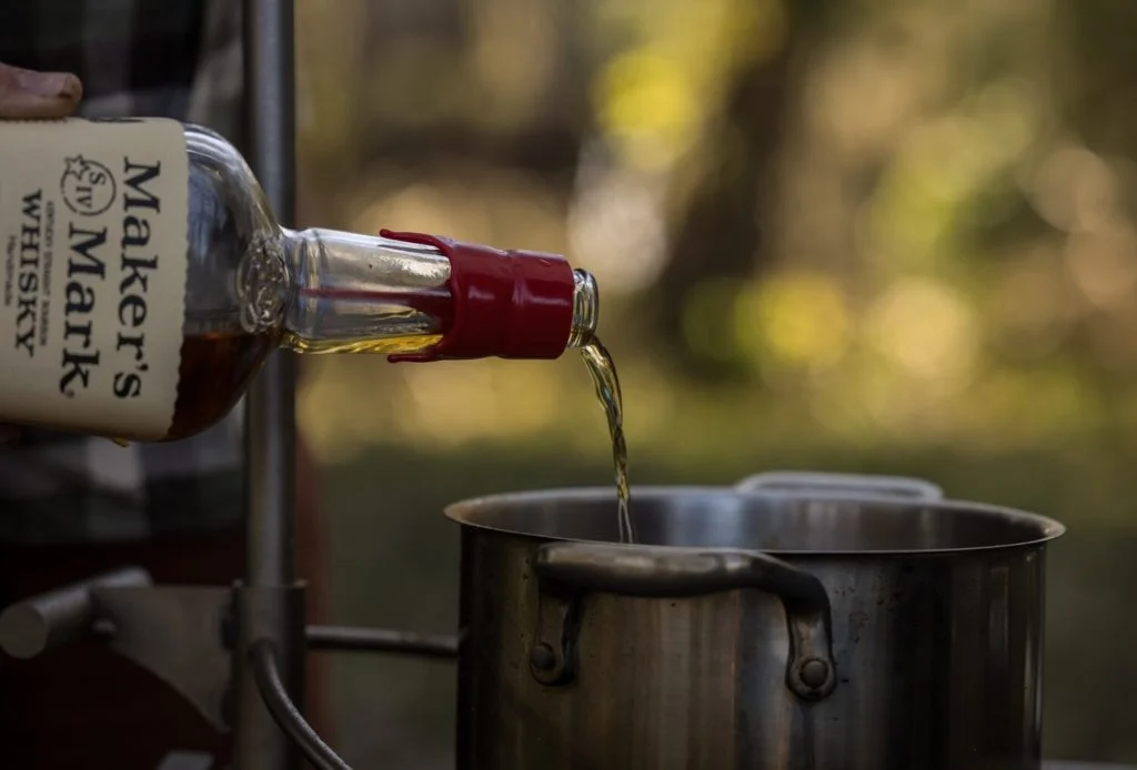 Blending the Cider with Bourbon