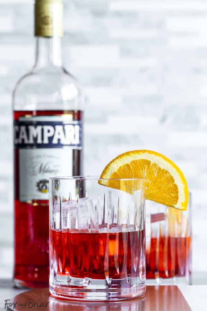 Bourbon with Campari