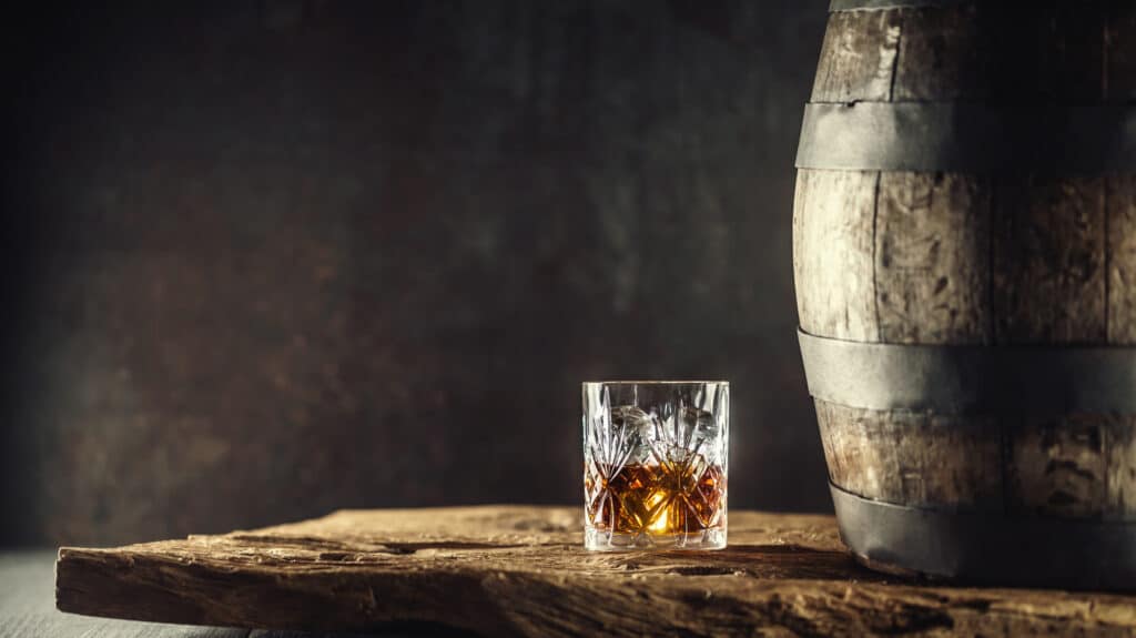 Bourbon With Barrel