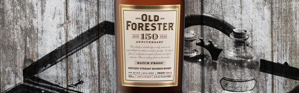 Old Forester 150th anniversary bourbon batch proof