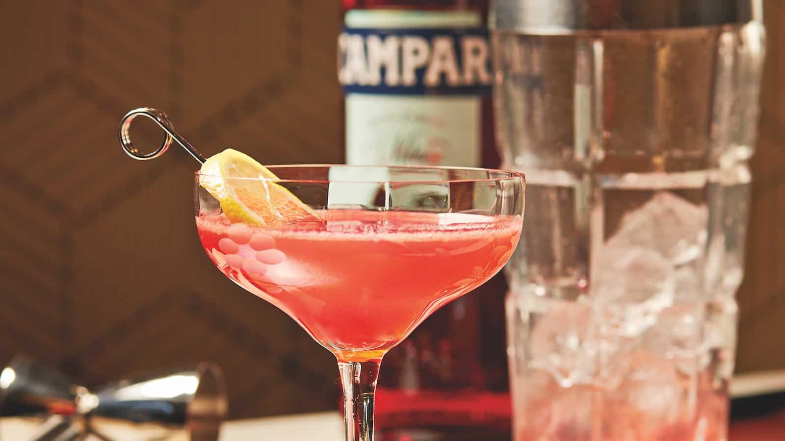 Bourbon with Campari