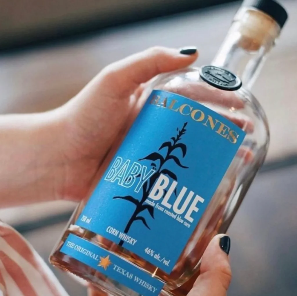 production of Balcones Baby Blue Whiskey
