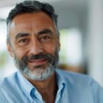 close up portrait confident mature indian latin ceo office background 1182900 112156